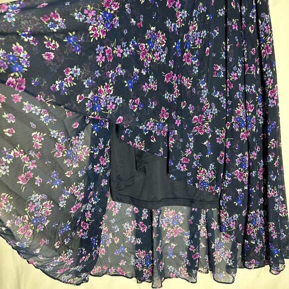 NWT Calvin Klein Womens Sleeveless Maxi Dress Purple Floral Size 22W MSRP $129 - Picture 4 of 11
